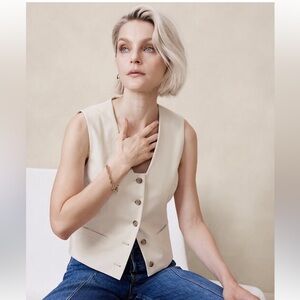 NWT Banana Republic Cotton Twill Vest